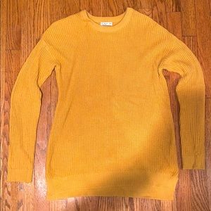 Over-Sized Knit Mustard Yellow Sweater